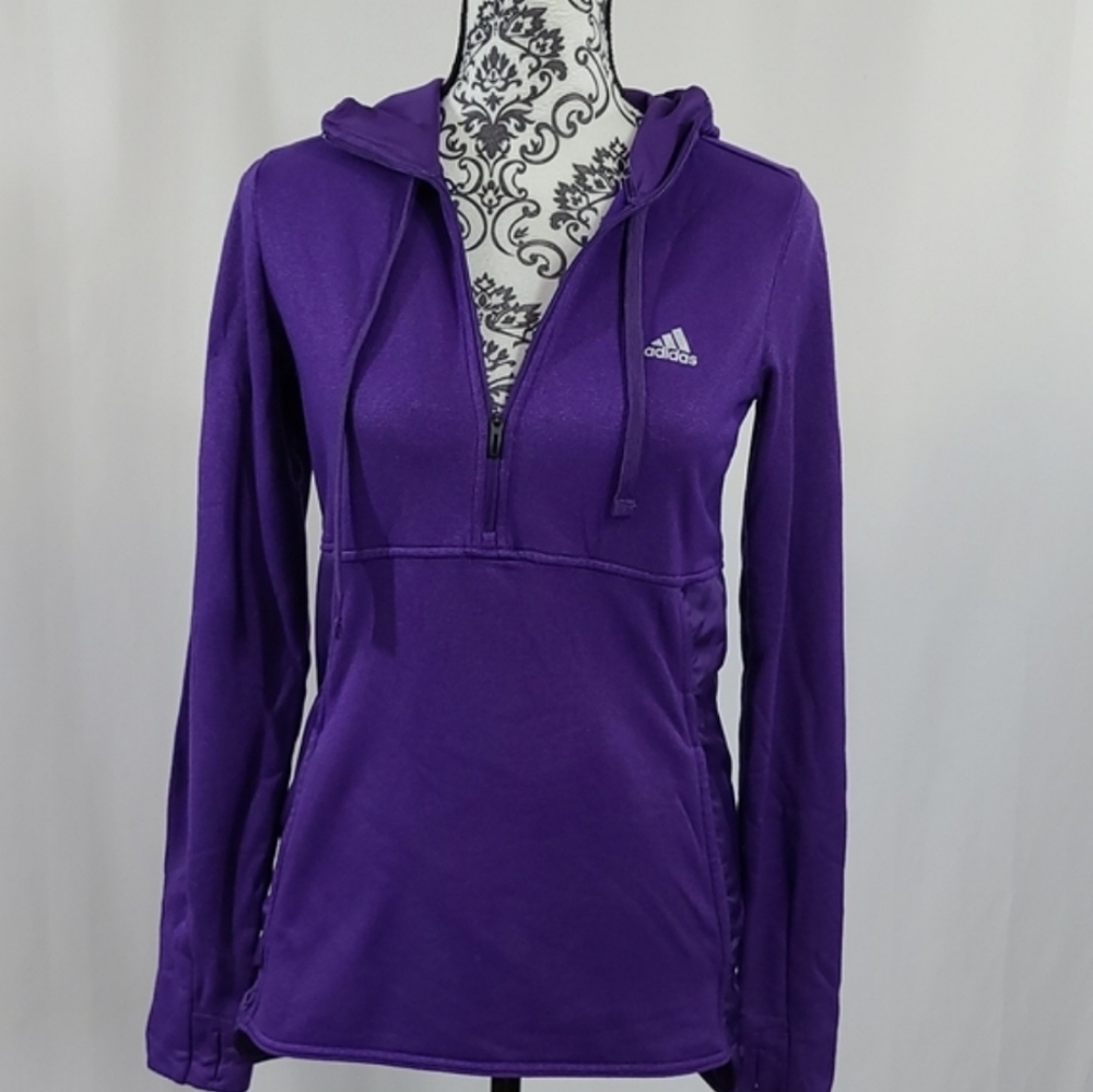 Adidas Performance Quarter-Zip Mixed-Media Hoodie - Picture 4 of 13